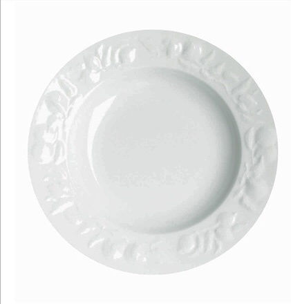 Royal Limoges Teller Untiefe aus Porzellan Weiß mit Durchmesser 27cm 6Stück