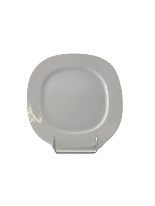 Emfasi Teller Wüste aus Porzellan Weiß mit Durchmesser 20cm 6Stück
