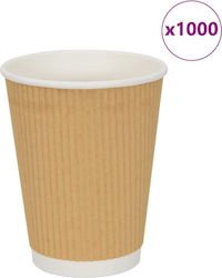 Хартиени чаши за кафе Vidaxl 500 броя 12oz 300ml кафяво кафе Хартиени чаши за кафе Vidaxl 500 броя 12oz 300ml кафяво кафе