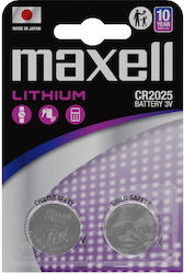 Maxell Lithium Watch Batteries CR2025 3V 2pcs