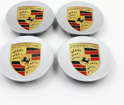 Porsche Wheel Center Caps Silver 65mm 47mm Set of 4