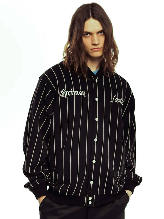 Men's Fleece Cardigan with Buttons Black