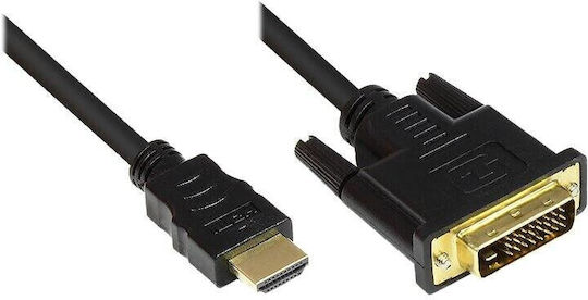 Good Connections Cable DVI-D male - HDMI male 1m Μαύρο