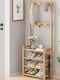 Next Floor Garment Rack made of Bamboo Brown 146cm