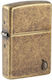 Zippo Armor Antique Brass Пламък Запалка в Златист Цвят