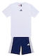 Kids' Set with Pants Summer 2pcs White Essentials 3-Stripes