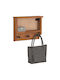 vidaXL Wooden Wall Hanger 3 Hooks Brown 45x35x12cm