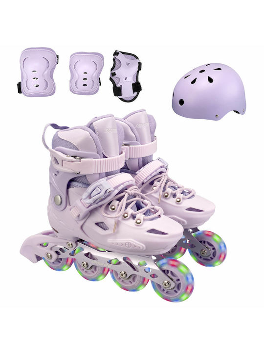 Set Role Inline Reglabil pentru Adulți și Copii Action One Pastel Lila Mărime M 32-35 Set Role Inline Reglabil pentru Adulți și Copii Action One Pastel Lila Mărime M 32-35