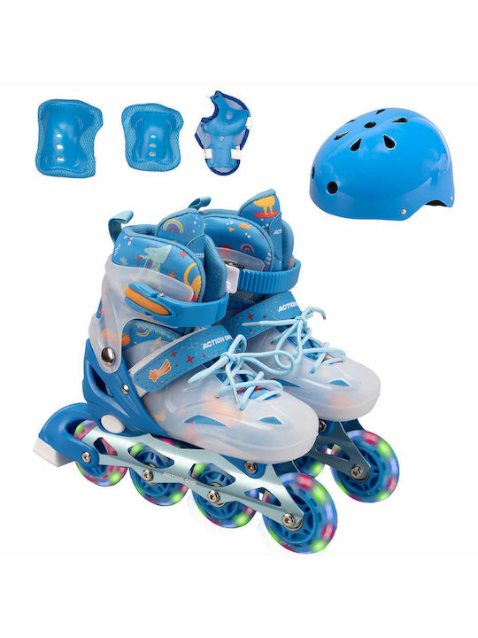 Set Role Inline Reglabil pentru Adulți și Copii Action One Albastru Dinozaur Mărimea S 26-32 Set Role Inline Reglabil pentru Adulți și Copii Action One Albastru Dinozaur Mărimea S 26-32