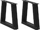 vidaXL Metallic Furniture Leg 2 Pieces Suitable...