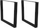 vidaXL Metallic Furniture Leg 2 Pieces Suitable...