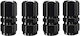 Aluminum Valve Caps Set 4 Pcs Hexagonal Black OEM