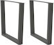 vidaXL Metallic Furniture Leg 2 Pieces Suitable...
