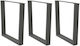 vidaXL Metallic Furniture Leg 3 Pieces Suitable...