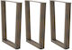 vidaXL Metallic Furniture Leg 3 Pieces Suitable...