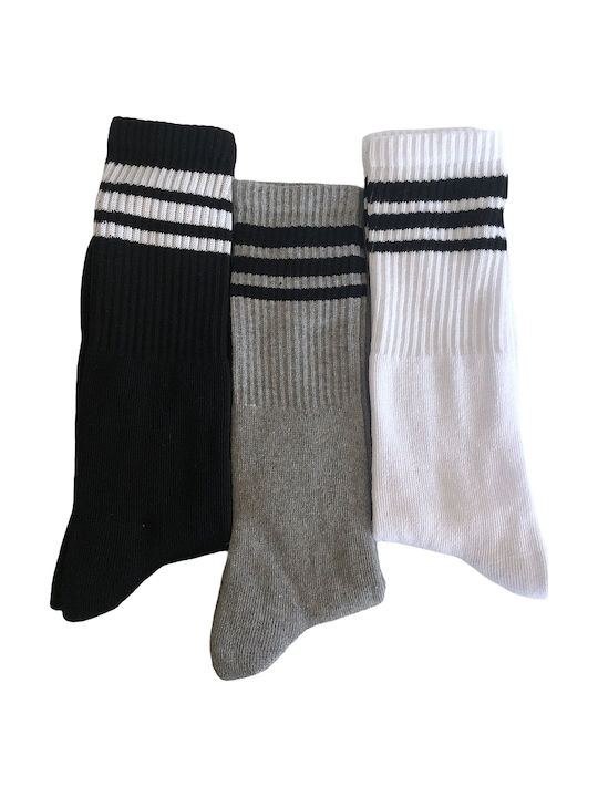 Ider 3-pack Καλτσα Tennis Βαμβακερη Αθλητικη Πετσετε Πατουσα Μαυρο