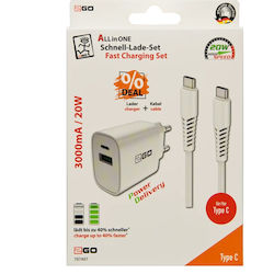 2GO 20W Mit Kabel USB-C - USB-C 2GO 20W Mit Kabel USB-C - USB-C