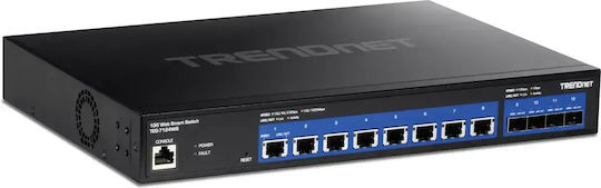 Trendnet TEG-7124WS Unmanaged L2 PoE+ Switch με 8 Θύρες Gigabit (1Gbps) Ethernet και 4 SFP Θύρες