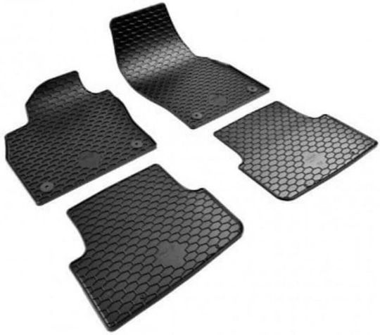 Set Covorașe Față și Spate 4buc din Furtun pentru Seat Ibiza Skoda Fabia Volkswagen Polo Negre