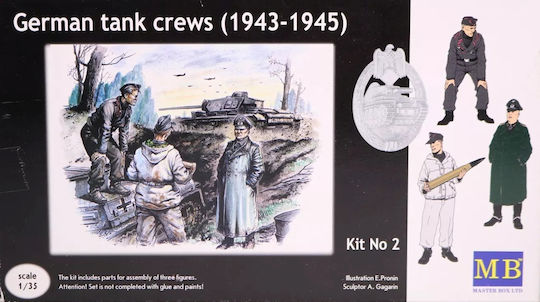 Master Box Φιγούρα Μοντελισμού German Tank Crews 1943-1945 Kit No 2 1:35 Mb3508