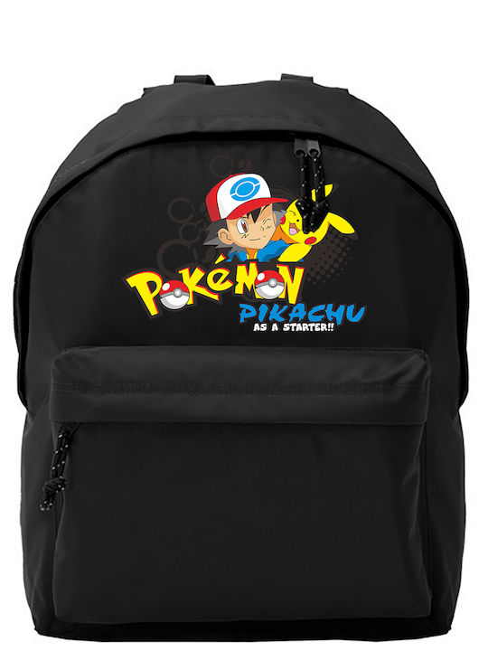 Pegasus Pokemon Picatsu Σχολική Τσάντα Πλάτης Μαύρη