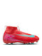 Mercurial Superfly 10 Academy Kids Molded Soccer Shoes with Sock without Laces Red