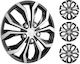 Vevor Car Hubcap Set with Chevrolet Emblem 16" 4pcs Silver /Black