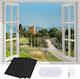 Moskitonetz Fenster Dauerhaft Schwarz 150x130cm