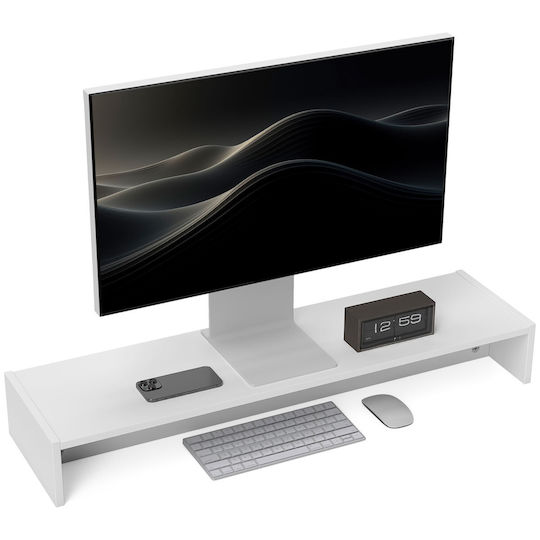 HomCom Βάση Γραφείου Οθόνης έως 32" Λευκή (923-059V00WT)