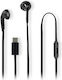 Nedis HPWD4024BK In-ear Handsfree Ακουστικά με Βύσμα USB-C Μαύρο