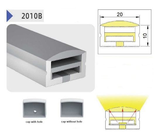 77-50539 Se-sil-2010b Thick Silicon 2x1cm Led Strip Price Per Meter Homelighting