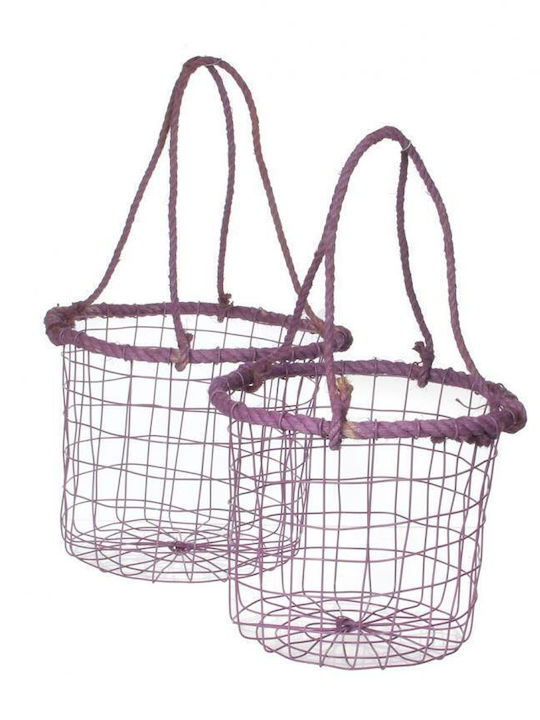 Decorative Basket Metallic 39x31cm Atmosphera