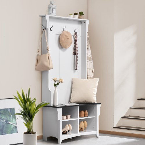 Mobilier de Intrare cu Cuier / Dulap pentru Pantofi & Bancă 81.8x40x172cm