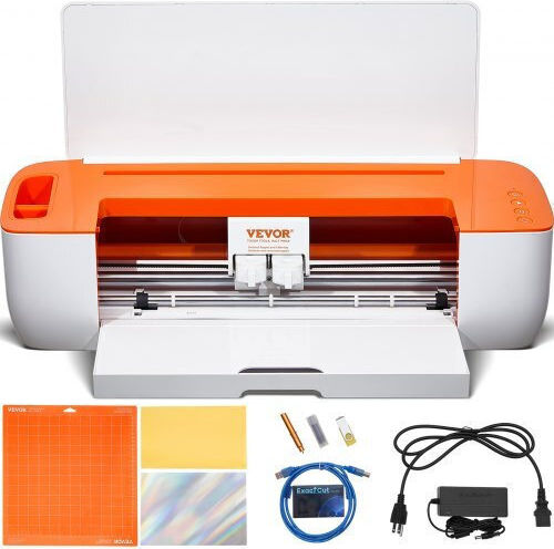 Vevor Vinyl Cutting Machine Bluetooth Compatible iOS Android Windows Mac Designs Cards & Home Decoration Qzdtskzjlykzdna00v2