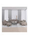 Σετ Σαλονιού 3-Sitzer & 2-Sitzer & Sessel & Hocker