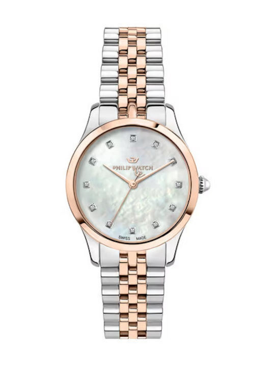 Philip Watch Women's Watch 32mm Battery with Pink Gold Stainless Steel Bracelet