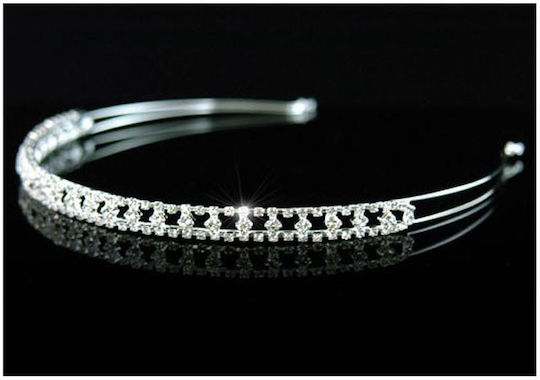 Silver Bridal Headband Sparkling Crystals Kerry Diameter 14cm Width 1cm