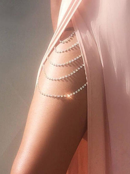 Κόσμημα Πόδι Στρας Ασημί Απόχρωση Like Magic Leg Jewellery Bj29 Hair Duty Hrd-bj29
