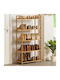 Schuhschrank aus Bambus 68x25x128cm