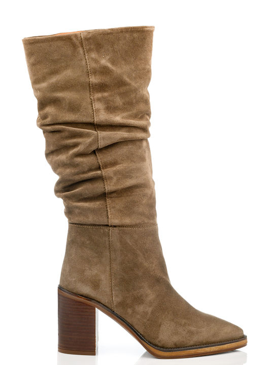 Alpe Wildleder Damenstiefel mit hohem Absatz Σκ...