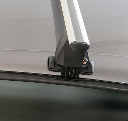 Menabo Bare de Acoperiș din Aluminiu 137 cm pentru Mazda CX-30 5D 2019+ cu Picioare pentru Portbagaj de Acoperiș și Blocare Argintii