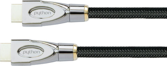 Python HDMI 2.1 Ultra High Speed 48Gbps 4K 120Hz HDR VRR Cable HDMI male - HDMI male 1.5m Μαύρο