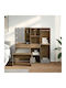 Bodenstehende Schminktisch Schlafzimmer Holz Echte Eiche mit Spiegel & Hocker 60x40x140cm