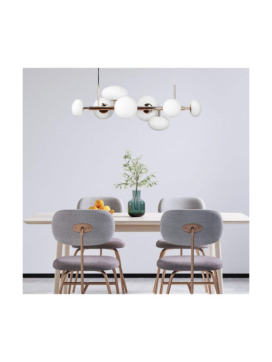 Elmark Pendant Light Gold for 8 Bulbs G9 30x100x100cm