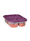 Hermia Cutie pentru Mâncare Plastic Roz 15x24cm 8buc