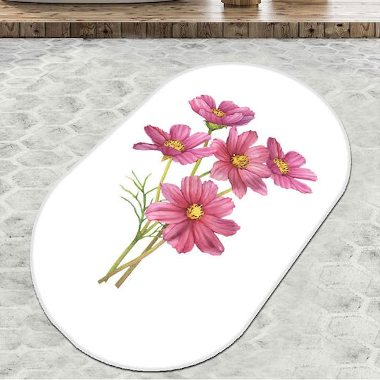 L'Essentiel Maison Bath Mat Oval White-Pink 70x120cm