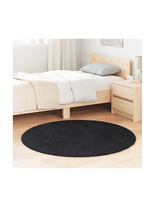 vidaXL Anti-slip Rug Rectangular Shaggy Black