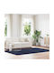 vidaXL Rutschfest Teppich Rechteckig Zottelig Synthetisch,Polyester/Cotton/Leather Blue