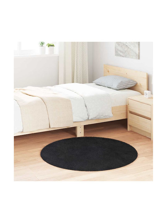 vidaXL Anti-slip Rug Rectangular Shaggy Black