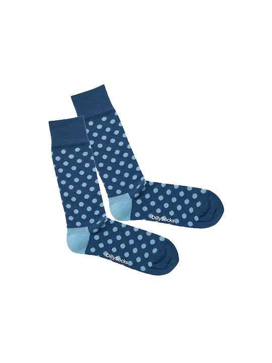 Dillysocks Big Blue Dots Blue